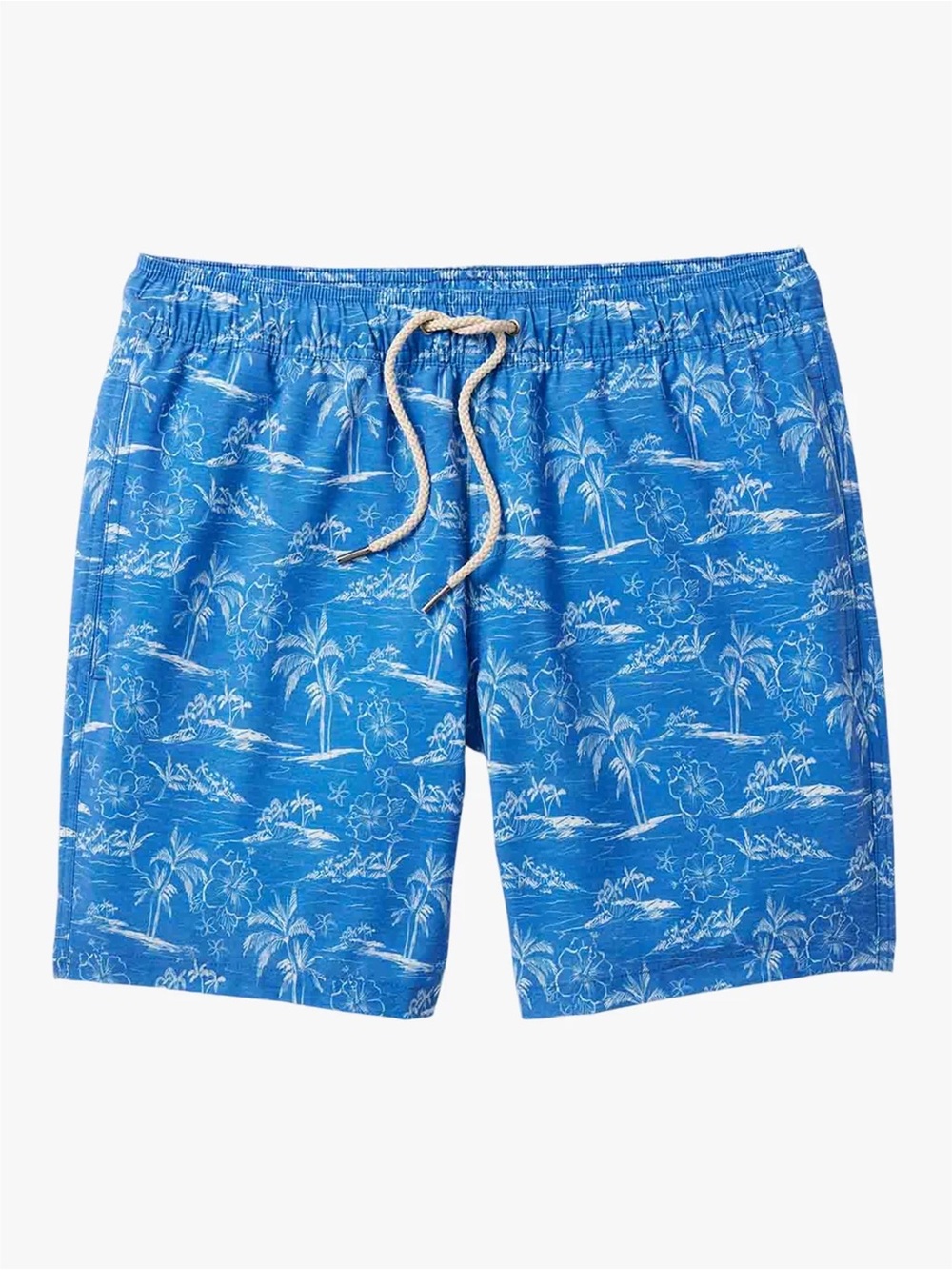 Fair Harbor The Bayberry Lined Swim Trunks Blue Tropical Men’s Size S